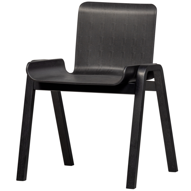 WOOOD-collectie WOOOD Molly Chair Pp/Mulitplex Black