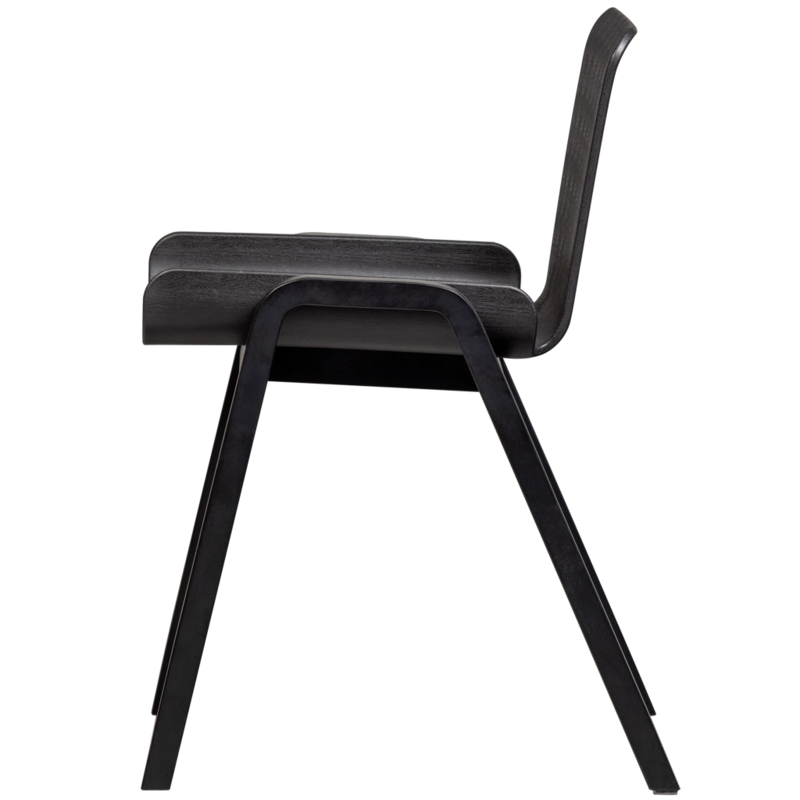 WOOOD-collectie WOOOD Molly Chair Pp/Mulitplex Black