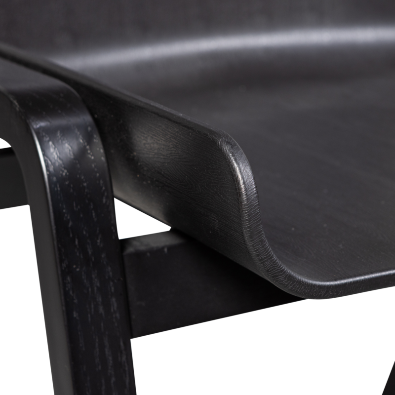 WOOOD-collectie WOOOD Molly Chair Pp/Mulitplex Black