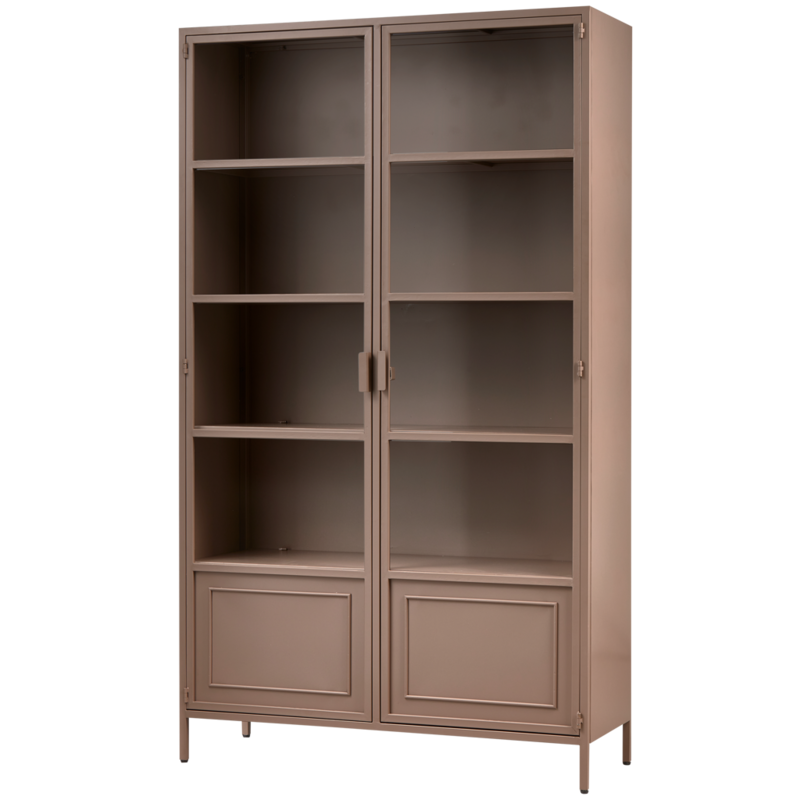 WOOOD-collectie WOOOD Ronja Display Case Xl Metal Military Brown