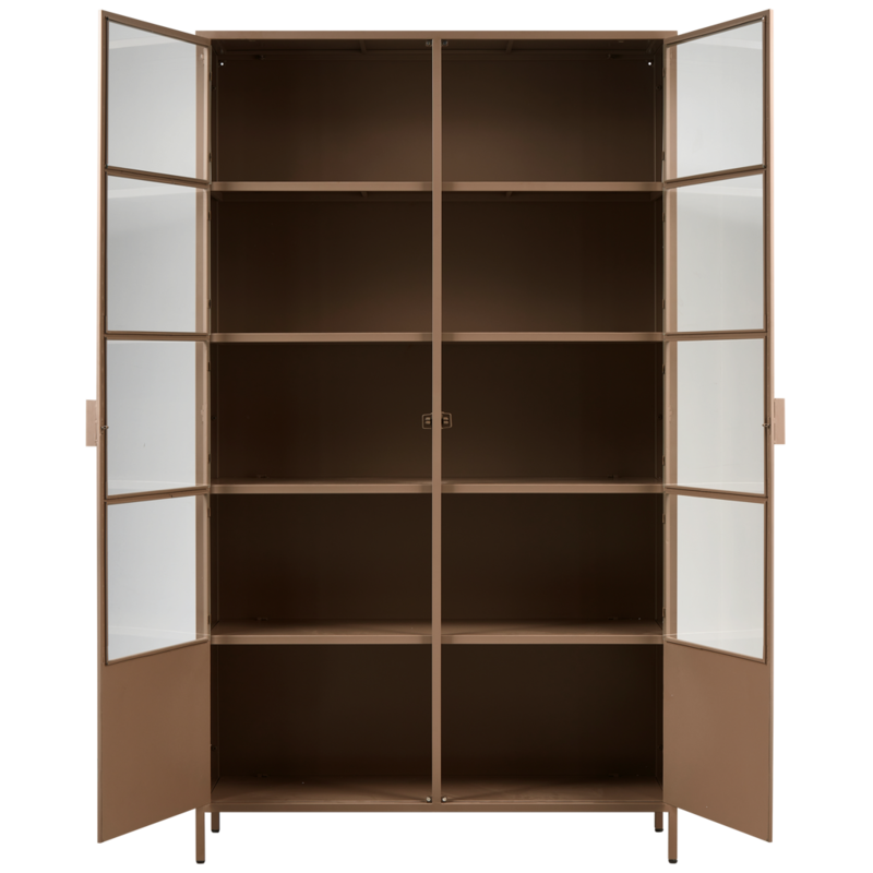 WOOOD-collectie WOOOD Ronja Display Case Xl Metal Military Brown