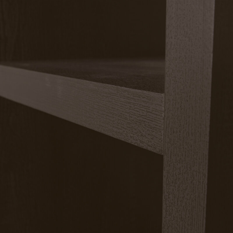 WOOOD-collectie Timo Open Kast Mdf Donkerbruin 195X100X40Cm