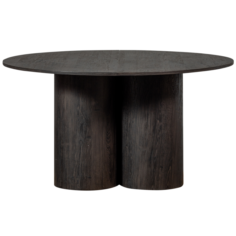 WOOOD-collectie Oona Eettafel Rond Met 3-Poot Mdf Donkerbruin dia: 140Cm
