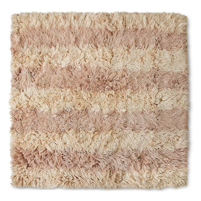 HKLIVING-collectie Fluffy square rug shore (250x250cm)