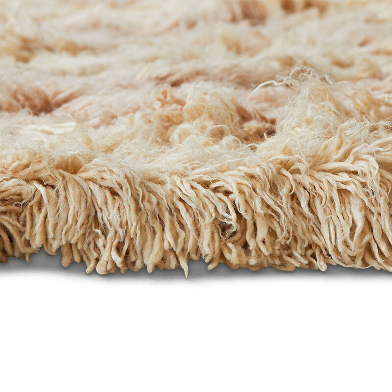 HKLIVING-collectie Fluffy square rug shore (250x250cm)