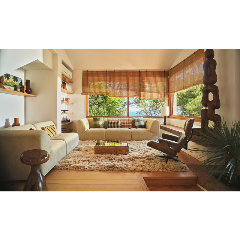 HKLIVING-collectie Fluffy square rug shore (250x250cm)