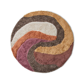 HKLIVING Round tufted rug melange (ø150cm)