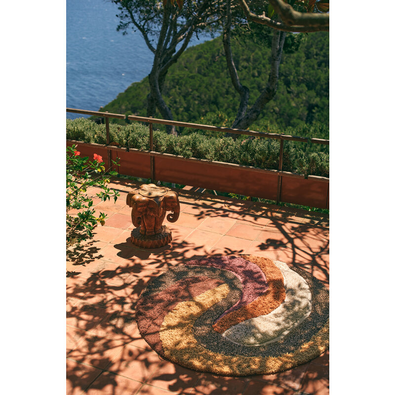 HKLIVING-collectie Round tufted rug melange (ø150cm)