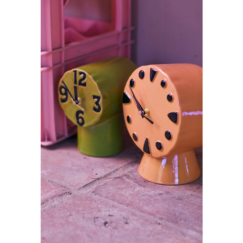 HKLIVING-collectie Retro ceramic clock peach