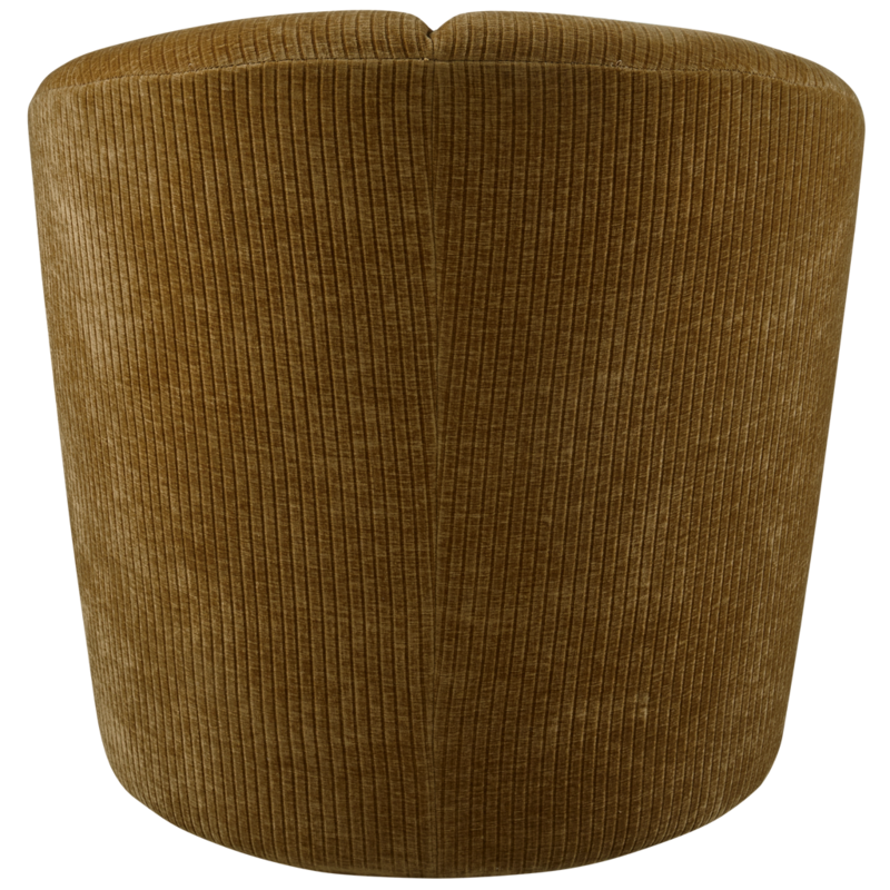WOOOD-collectie Mojo Draaifauteuil Geweven Ribstof Honing Geel
