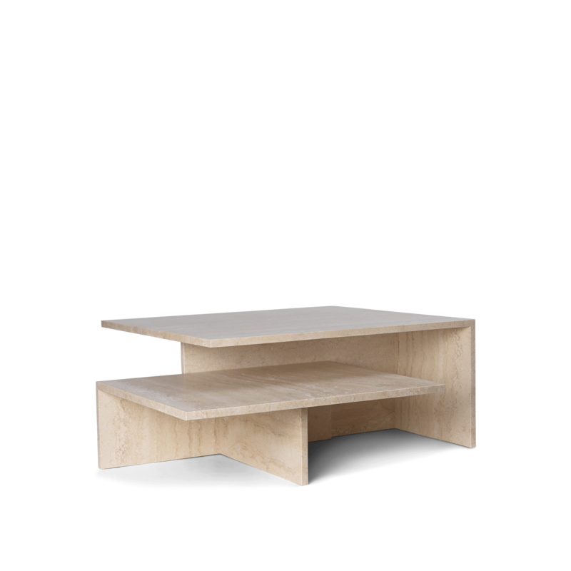 ferm LIVING-collectie Distinct Grande Duo Tables - Travertine