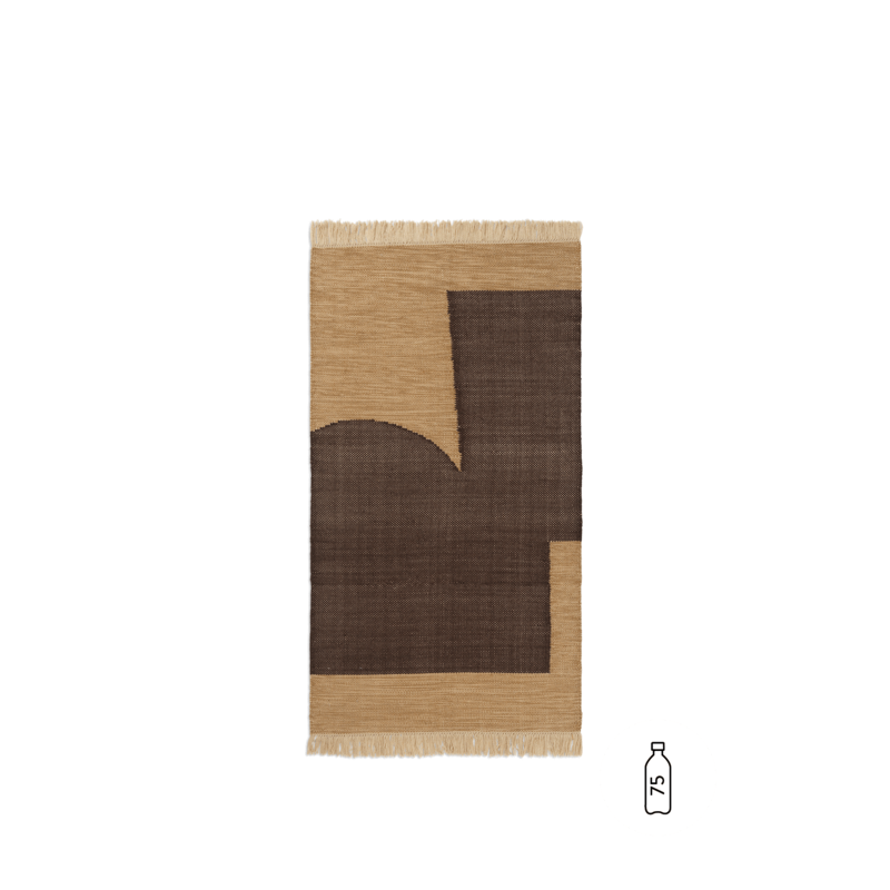 ferm LIVING-collectie Forene vloerkleed 80 x 140 bruin/chocolade