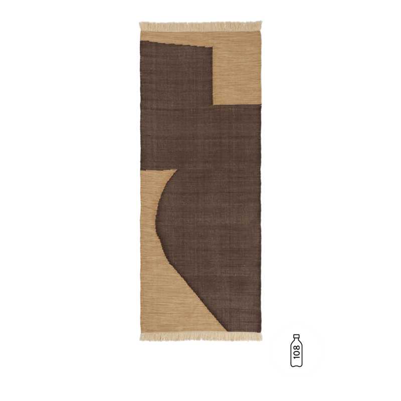ferm LIVING-collectie Forene Runner 80 x 200 Bruin/Chocolade