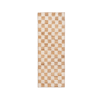 ferm LIVING Check Wool Jute Runner  70 x 180  Offwhite/Natu