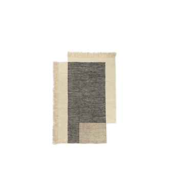 ferm LIVING Counter kleed 140 x 200 - Antraciet/Gebroken wit