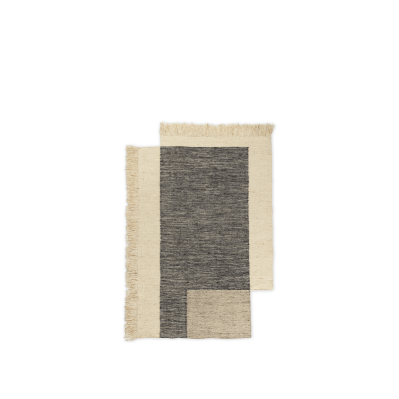 ferm LIVING-collectie Counter kleed 140 x 200 - Antraciet/Gebroken wit