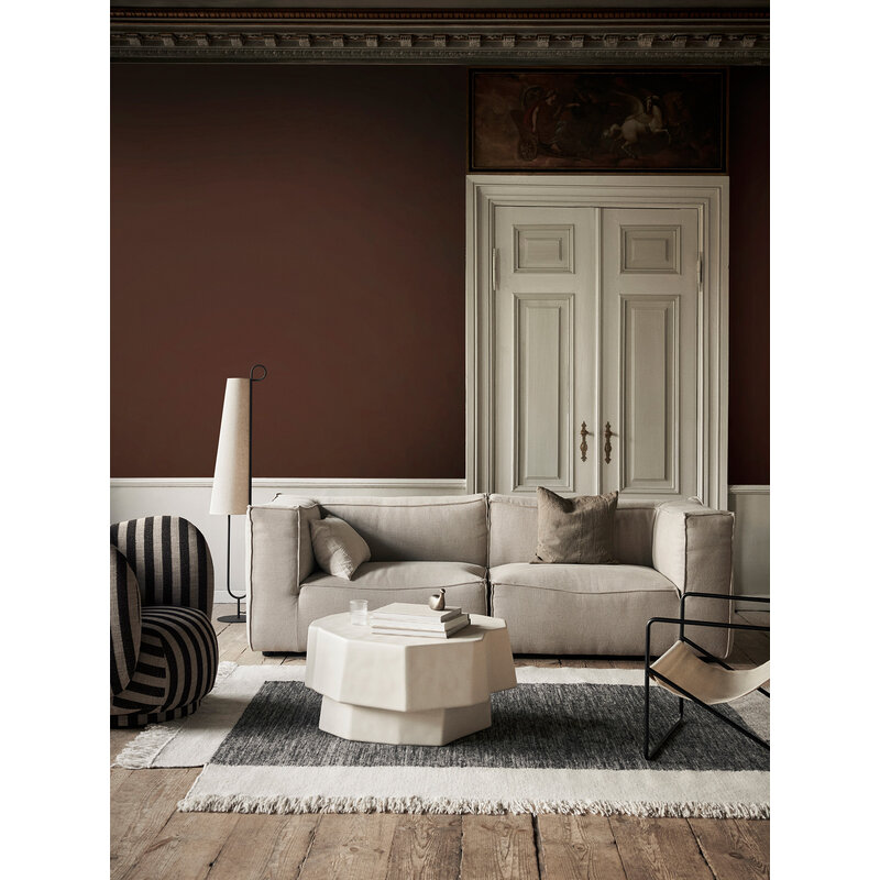 ferm LIVING-collectie Counter kleed 200 x 300 - Antraciet/Gebroken wit