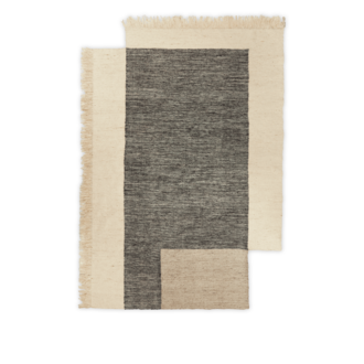 ferm LIVING Counter kleed 200 x 300 - Antraciet/Gebroken wit