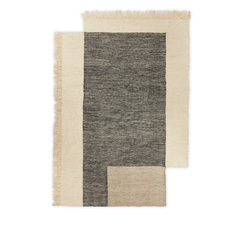 ferm LIVING-collectie Counter kleed 200 x 300 - Antraciet/Gebroken wit