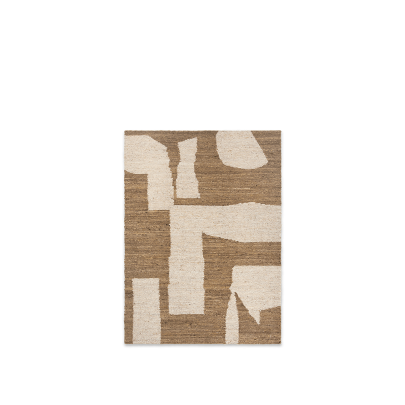 ferm LIVING-collectie Piece Rug - 140 x 200 - Off-white/Toffee