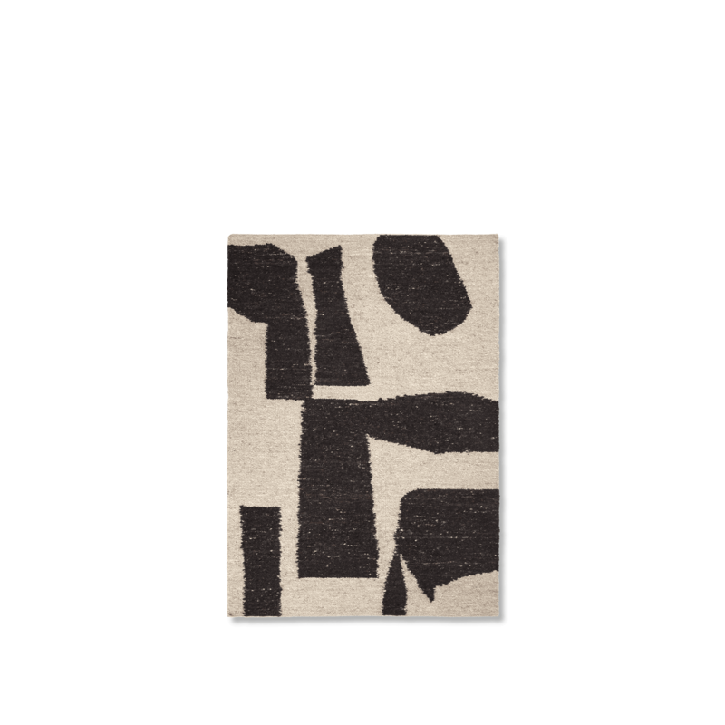 ferm LIVING-collectie Piece Vloerkleed - 140 x 200 - Gebroken wit/Koffie