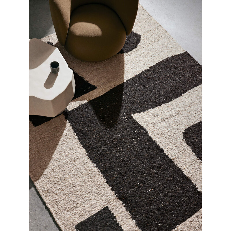 ferm LIVING-collectie Piece Vloerkleed - 200 x 300 - Gebroken wit/Toffee