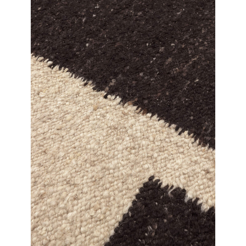 ferm LIVING-collectie Piece Vloerkleed - 200 x 300 - Gebroken wit/Toffee
