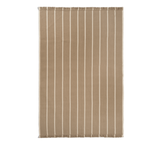 ferm LIVING Calm Kelim Vloerkleed 200 x 300 Donkerzand/Gebroken wit ferm LIVING Calm Kelim Vloerkleed 200 x 300 Donkerzand/Gebroken wit