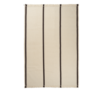 ferm LIVING Calm Kelim vloerkleed 200 x 300 gebroken wit/koffie ferm LIVING Calm Kelim vloerkleed 200 x 300 gebroken wit/koffie