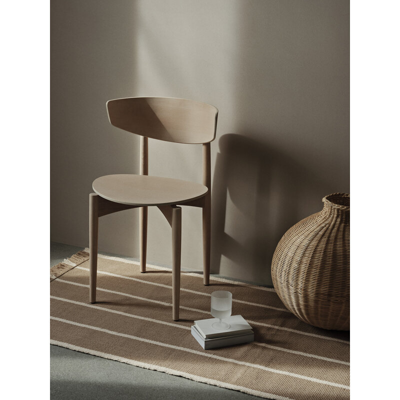 ferm LIVING-collectie Calm Kelim Runner 80 x 200 Donkerzand/Gebroken wit
