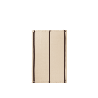ferm LIVING Calm Kelim vloerkleed 140 x 200 gebroken wit/koffie ferm LIVING Calm Kelim vloerkleed 140 x 200 gebroken wit/koffie