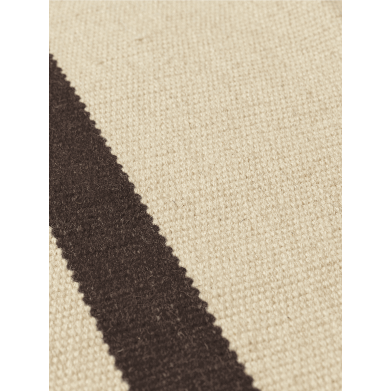 ferm LIVING-collectie Calm Kelim Rug  140 x 200  Offwhite/Coffee