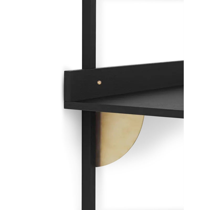 ferm LIVING-collectie Sector desk -  Black ash / brass