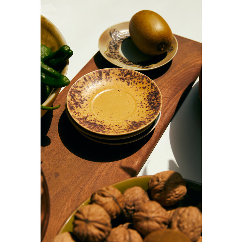 HKLIVING-collectie 70s ceramics: saucers ocean (set of 4)