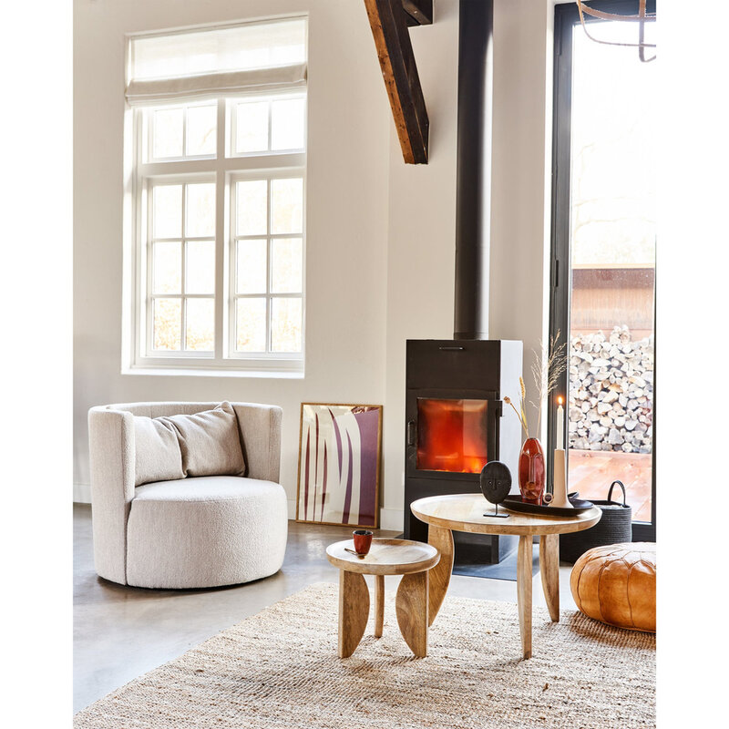 vtwonen-collectie Set V 2 - High Heels Side Tables Mango Wood Natural