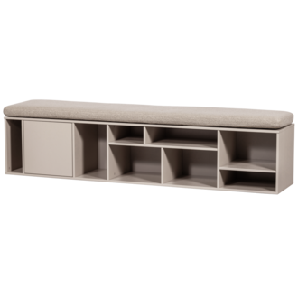 vtwonen Letterba(N)K XL Bench Pine Dakar Gray Incl Seat Cushion [Fsc]