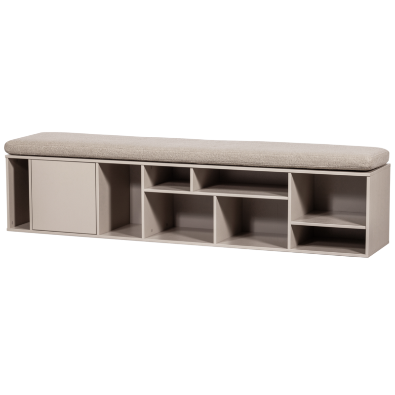 vtwonen-collectie Letterba(N)K XL Bench Pine Dakar Gray Incl Seat Cushion [Fsc]