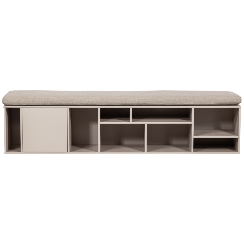 vtwonen-collectie Letterba(N)K XL Bench Pine Dakar Gray Incl Seat Cushion [Fsc]