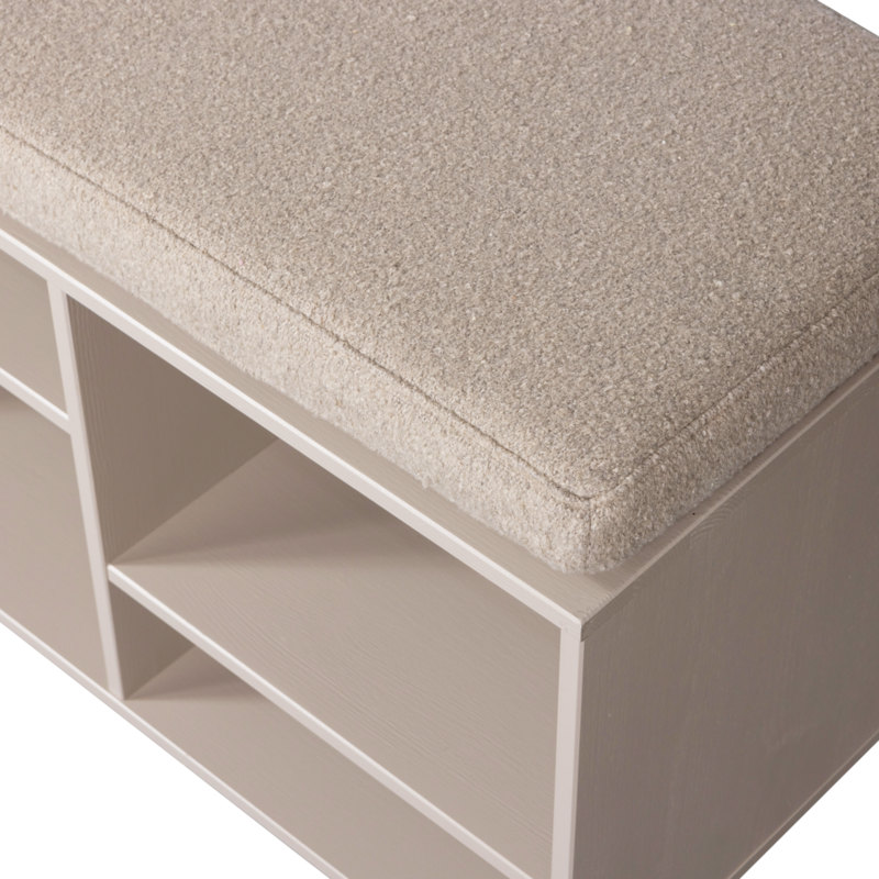 vtwonen-collectie Letterba(N)K XL Bench Pine Dakar Gray Incl Seat Cushion [Fsc]