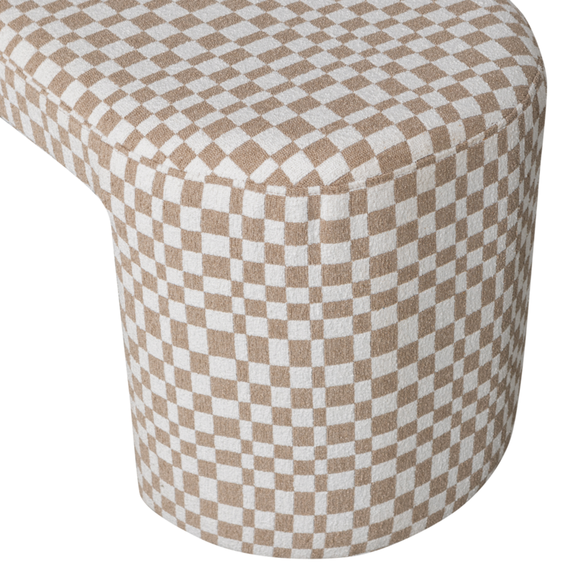 WOOOD-collectie Jacob Bench Checkered Design Sand