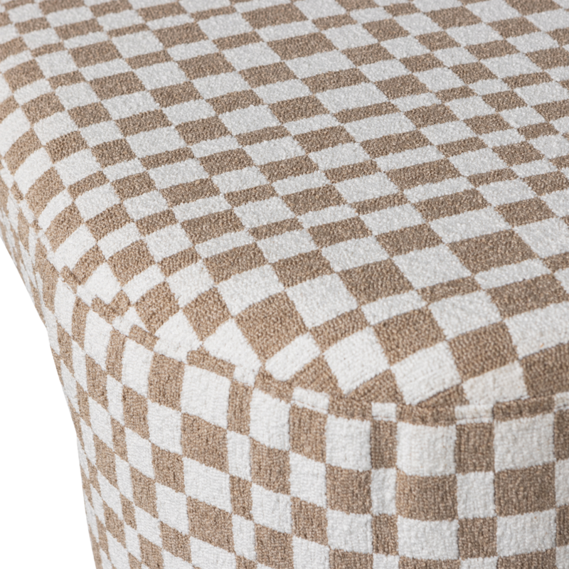 WOOOD-collectie Jacob Bench Checkered Design Sand