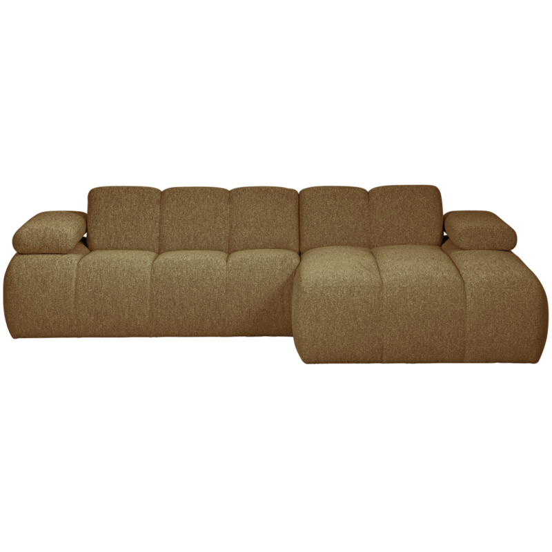 WOOOD-collectie Mojo Chaise Longue Rechts Boucle Geel Bruin Melange