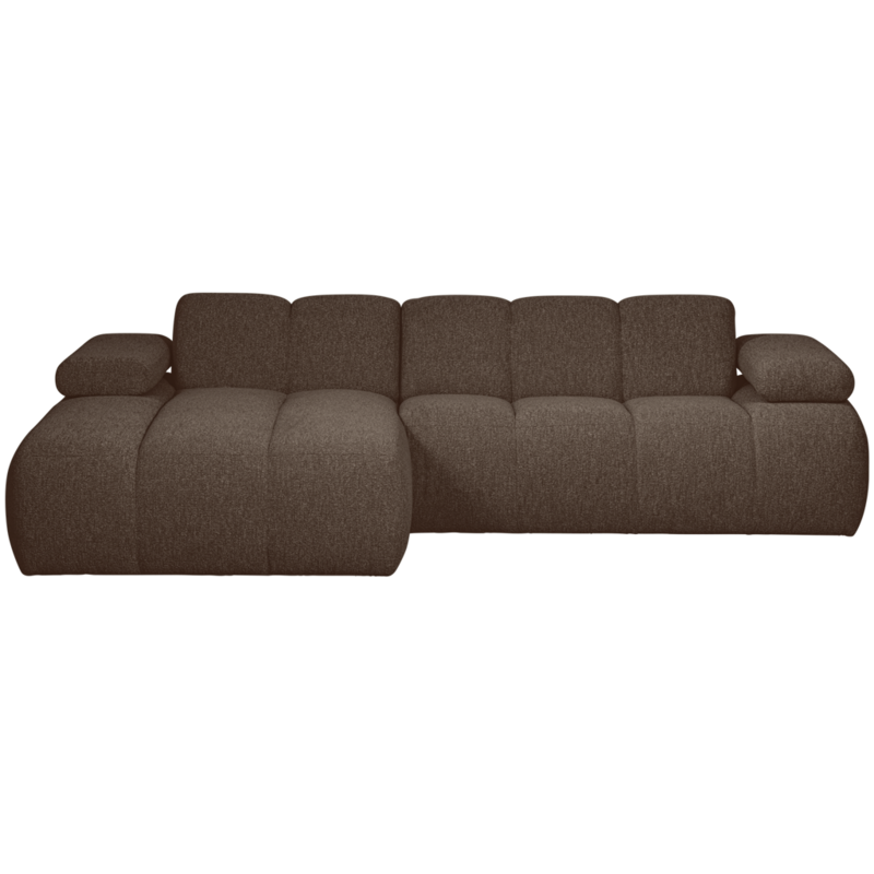 WOOOD-collectie Mojo Chaise Longue Links Boucle Bruin Melange