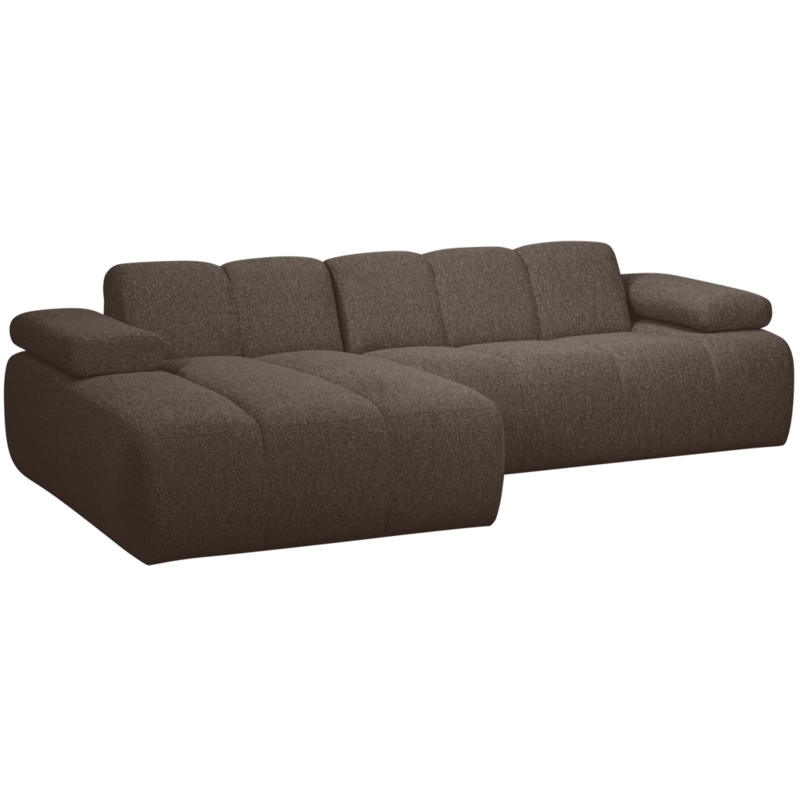 WOOOD-collectie Mojo Chaise Longue Links Boucle Bruin Melange