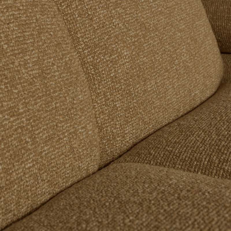 WOOOD-collectie Mojo Chaise Longue Links Boucle Geel/Bruin Melange