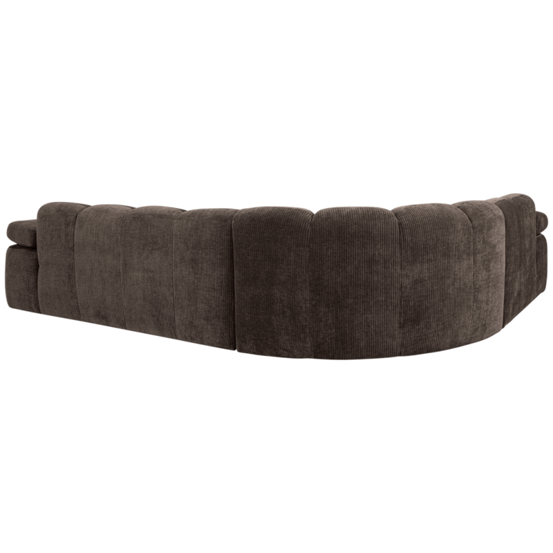 WOOOD-collectie Mojo Corner Sofa Left Woven Rib Fabric Brown