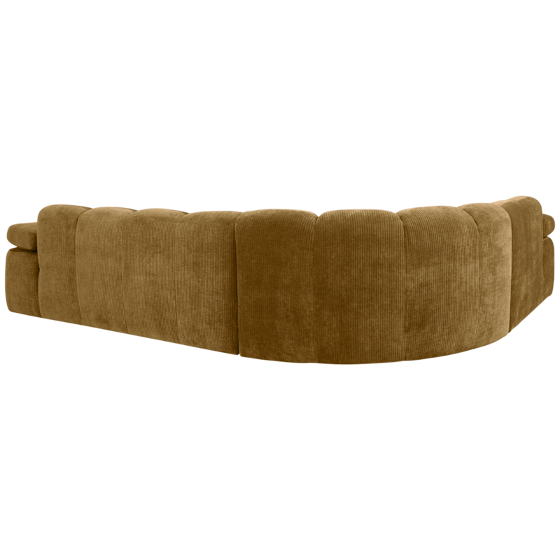 WOOOD-collectie Mojo Corner Sofa Left Woven Rib Fabric Honey Yellow