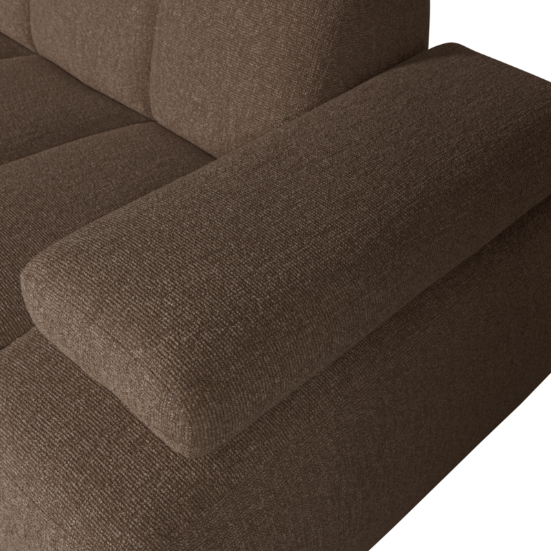 WOOOD-collectie Mojo Chaise Longue Links Boucle Bruin Melange