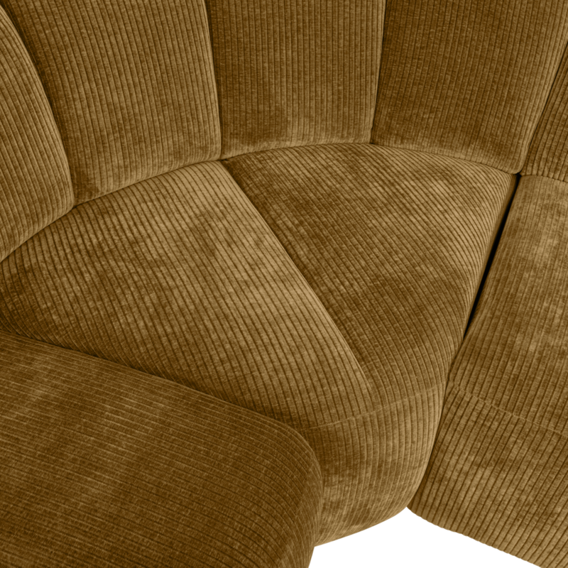 WOOOD-collectie Mojo Corner Sofa Left Woven Rib Fabric Honey Yellow