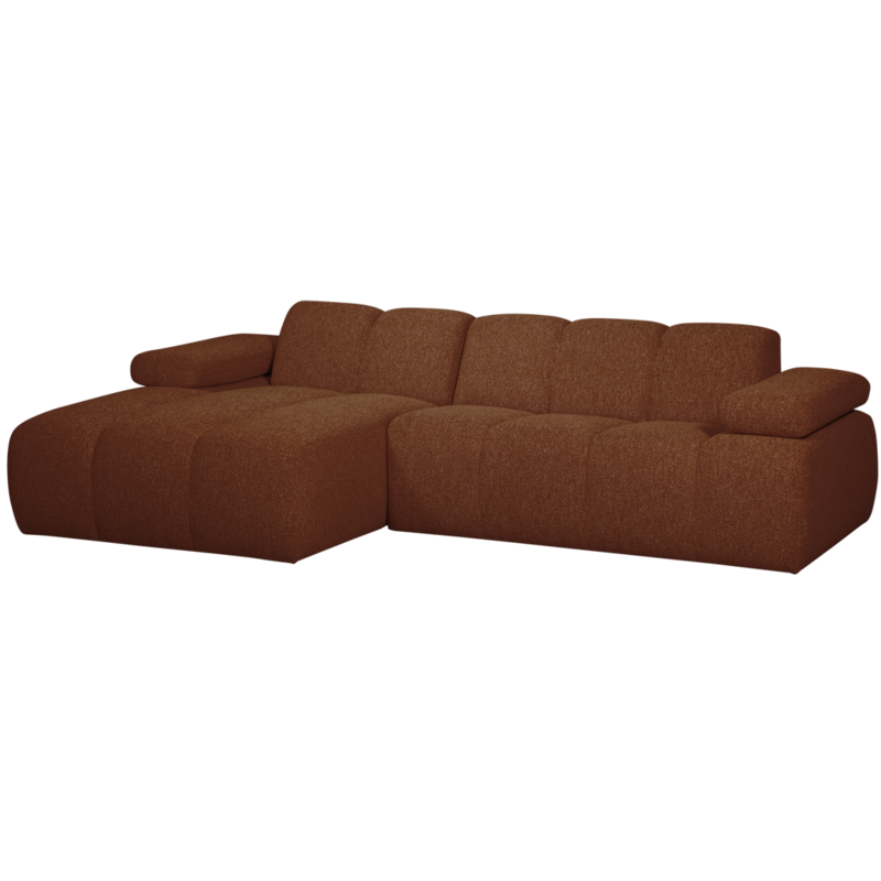 WOOOD-collectie Mojo Chaise Longue Links Boucle Roest Bruin Melange